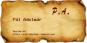 Pál Adelmár névjegykártya